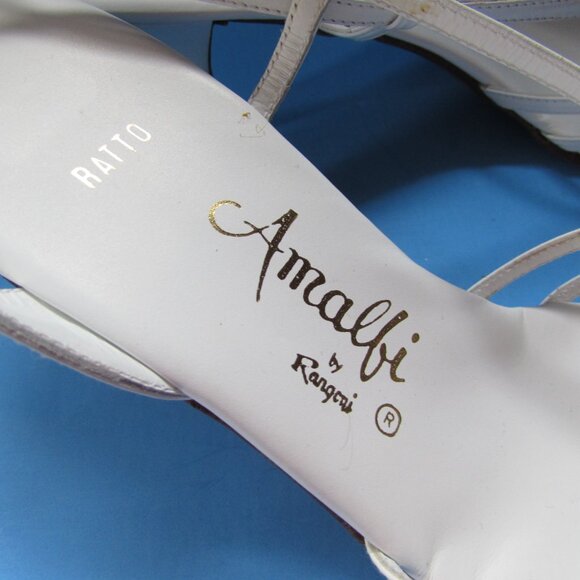 Stylish Amalfi by Rangoni White Sandal Style Shoes Never Worn - Picture 5 of 9